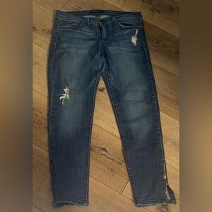 Flying Monkey Ankle Skinny Stretch Jeans L7696 Distressed Zip Leg Size 29